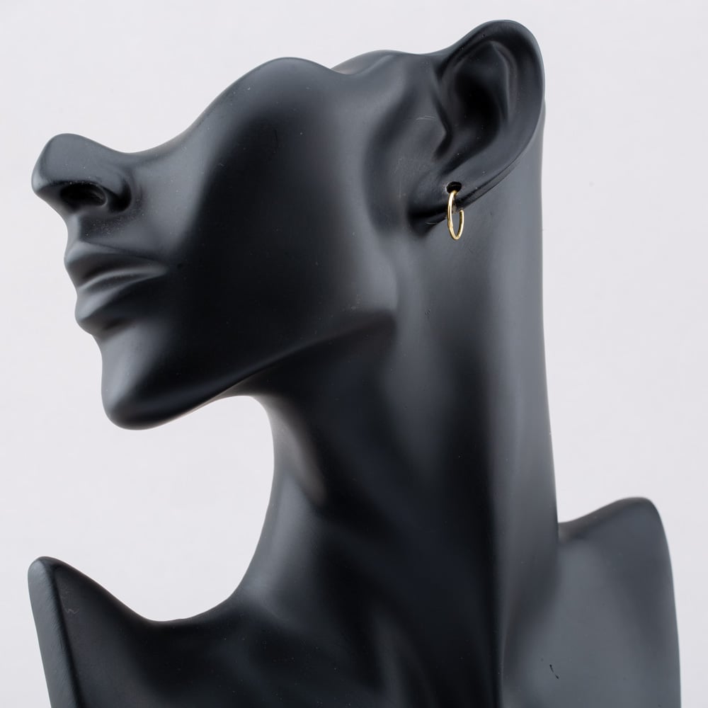 Silver Gold Plated 11mm Sleeper Hoop Earrings S3525