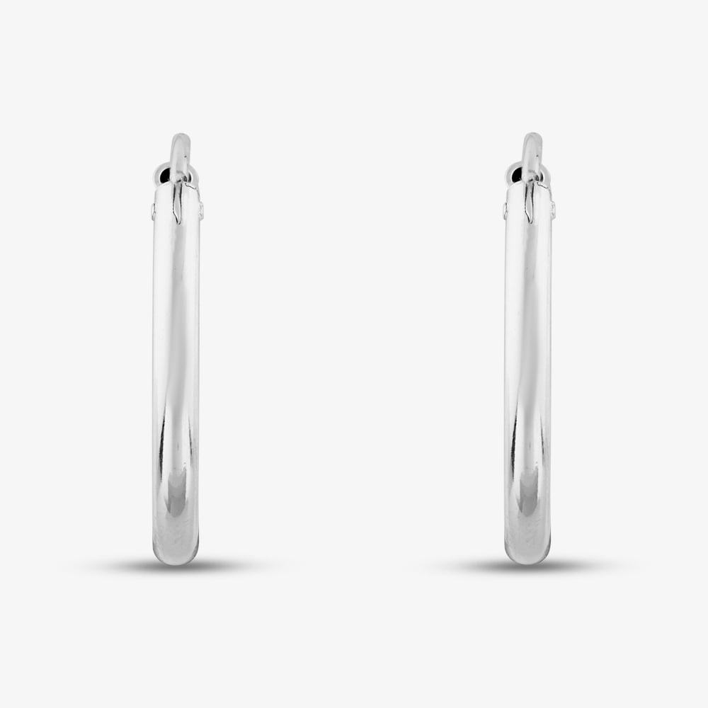 Sterling Silver 20mm Sleeper Hoop Earrings S3510
