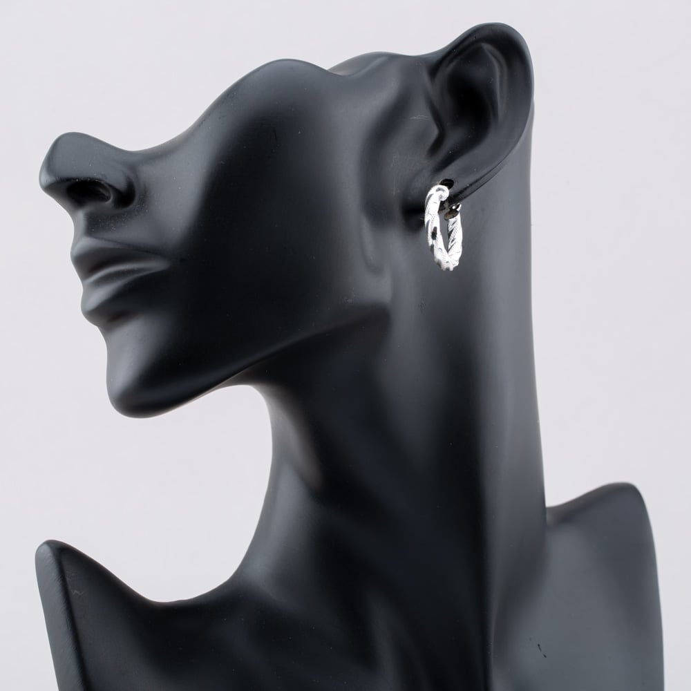 Sterling Silver 22mm Twist Hoop Earrings S3436