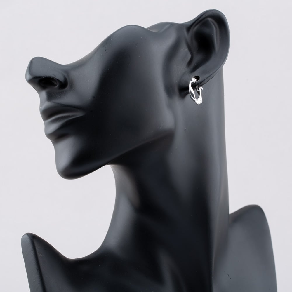 Sterling Silver 16mm Twisted Hoop Earrings S3374
