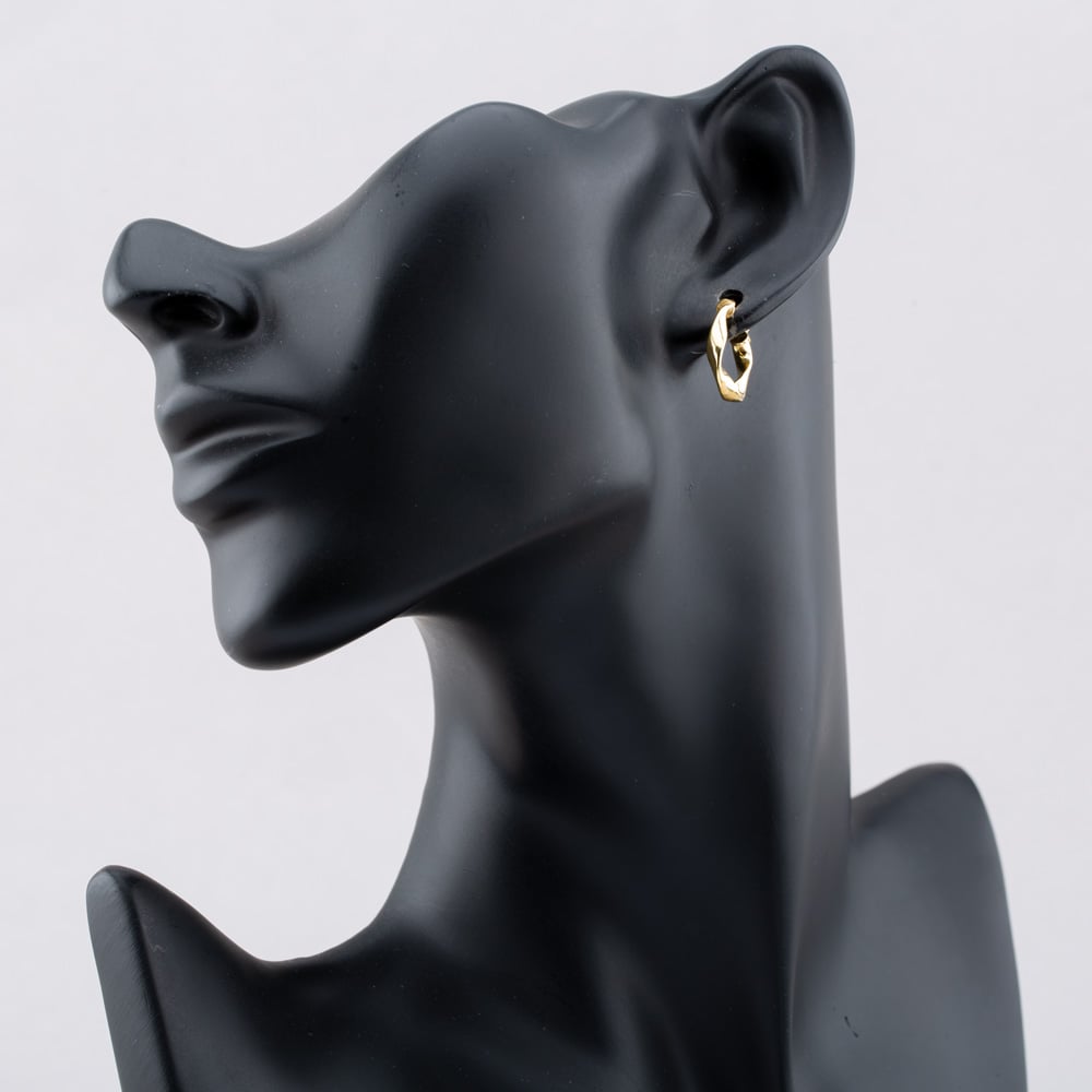 Silver Gold Plated 16mm Twisted Hoop Earrings S3375