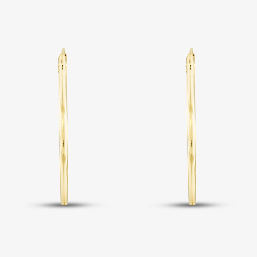 Gold Tone 30mm Hoop Earrings H246*