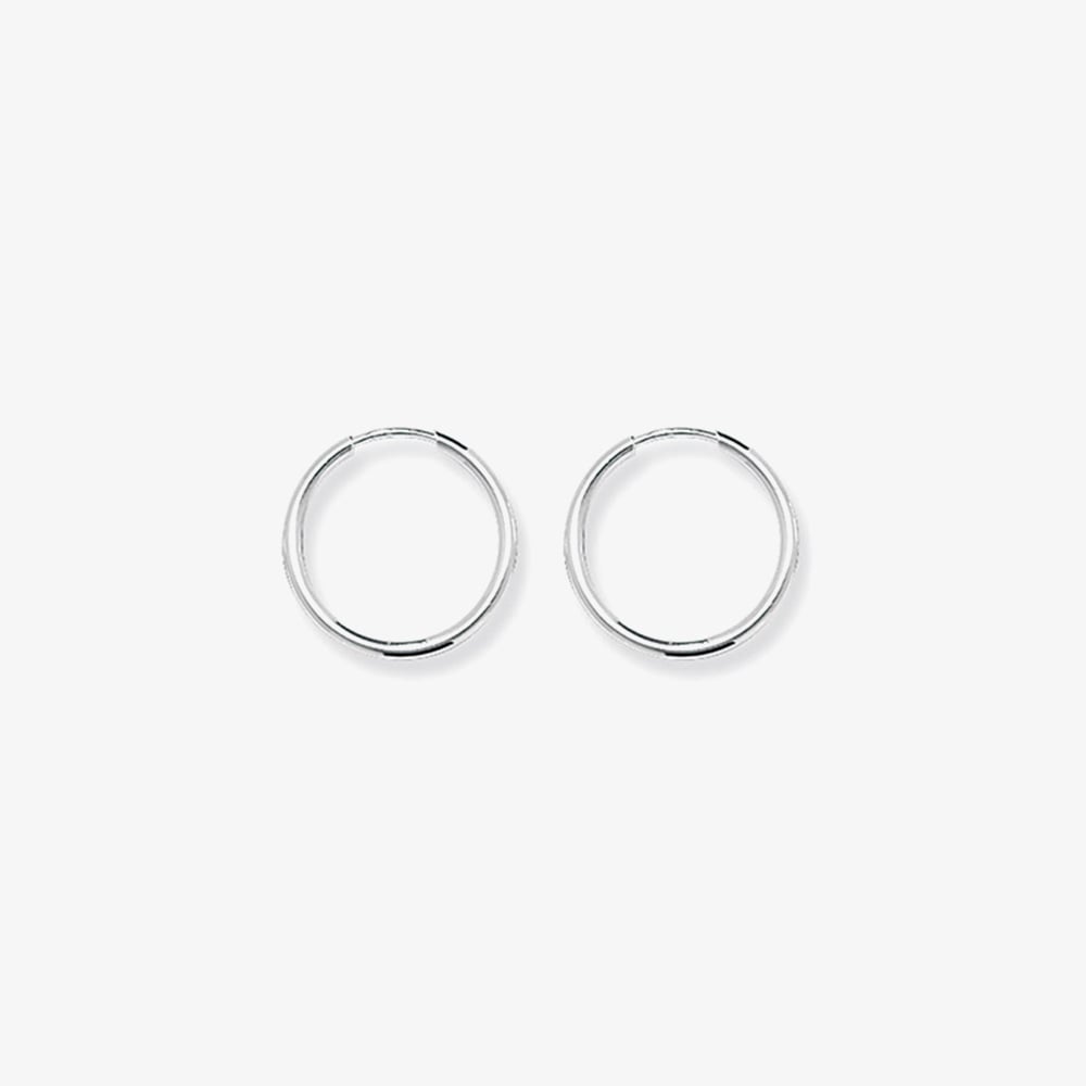 Click to view product details and reviews for Silver Classic Sterling Silver 16mm Sleeper Hoop Earrings G5533.