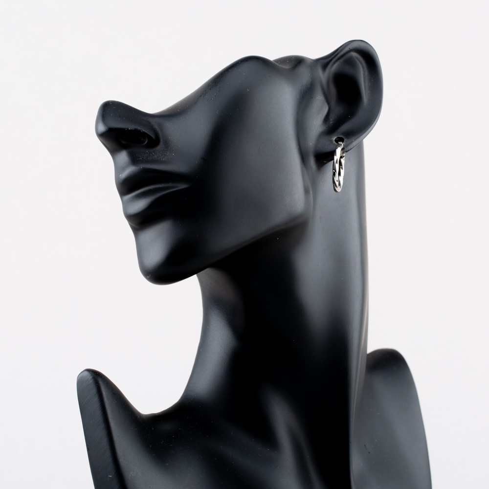 Fashionista Silver Sterling Silver Twist Hoop Earrings TTE3667150000R1