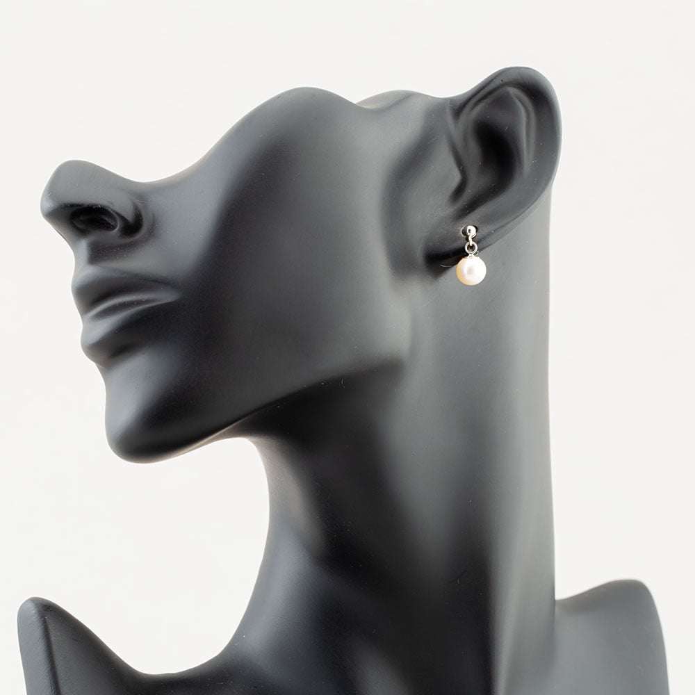 Silver 7 - 7.5mm Freshwater Pearl Drop Earrings EOW6007FW