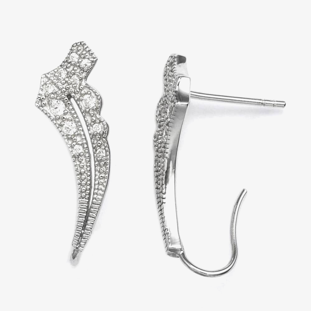 V Jewellery Apollo Cubic Zirconia Lobe Earrings 3088