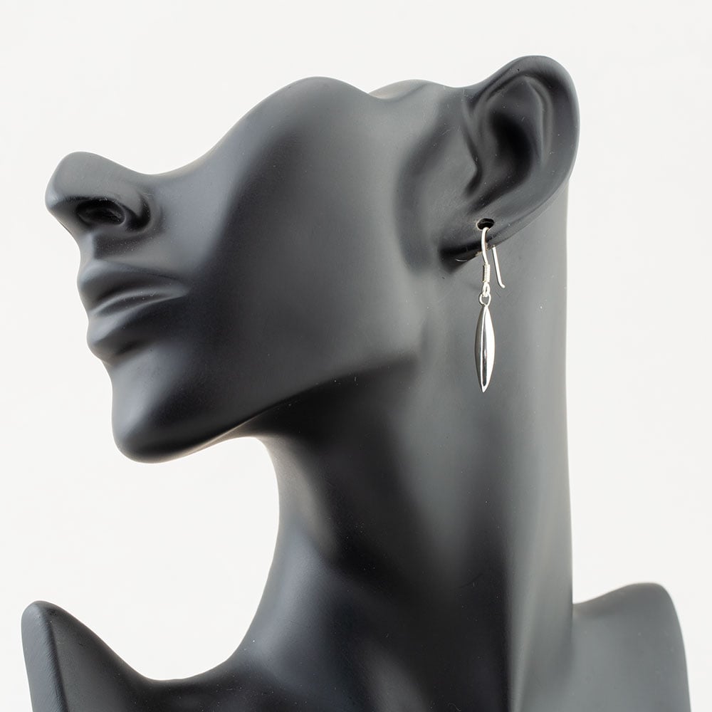Sterling Silver Oblong Dropper Earrings 8.54.0319