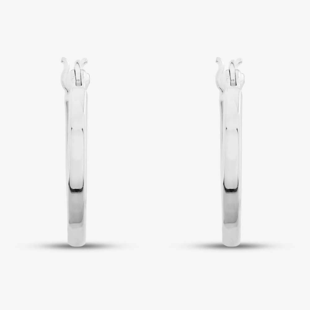Sterling Silver 20mm Square-Tube Hoop Earrings 8.53.9109