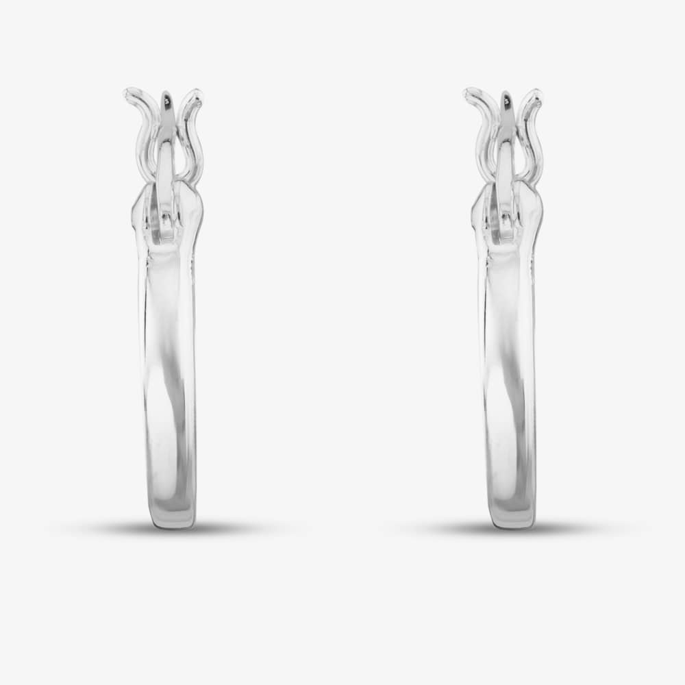 Sterling Silver 15mm Square-Tube Hoop Earrings 8.53.9259