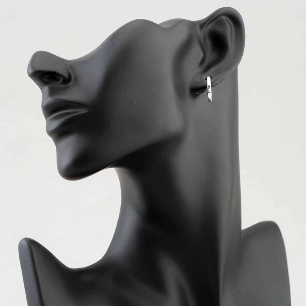 Sterling Silver 15mm Square-Tube Hoop Earrings 8.53.9259