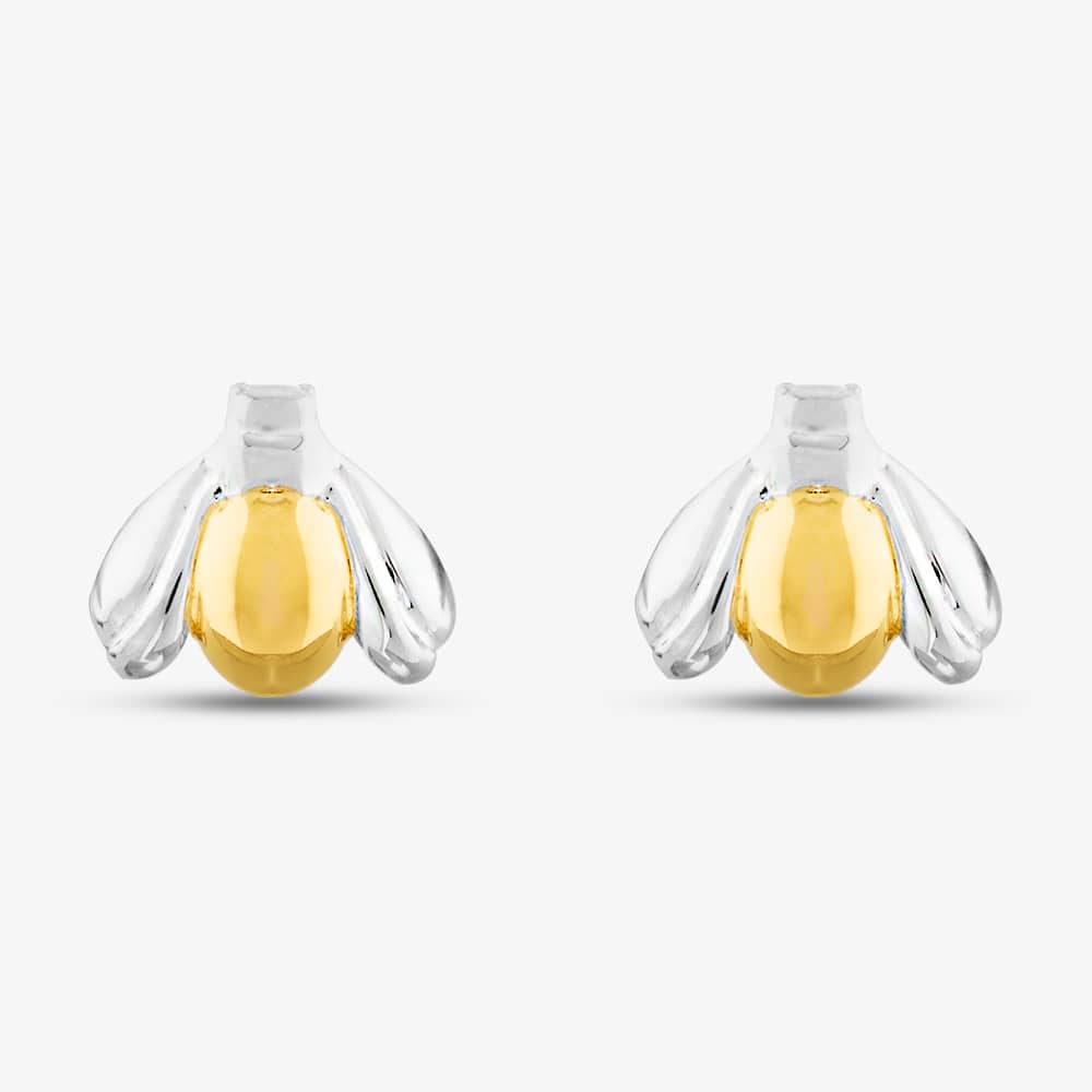 Gold Plated Bee Stud Earrings E5682