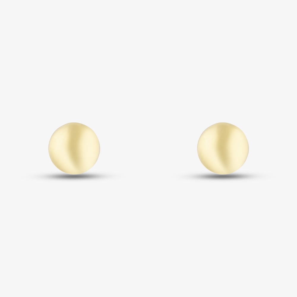 Silver Gold Plated 5mm Ball Stud Earrings S4005