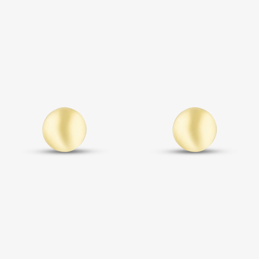 Silver Gold Plated 4mm Ball Stud Earrings S4003