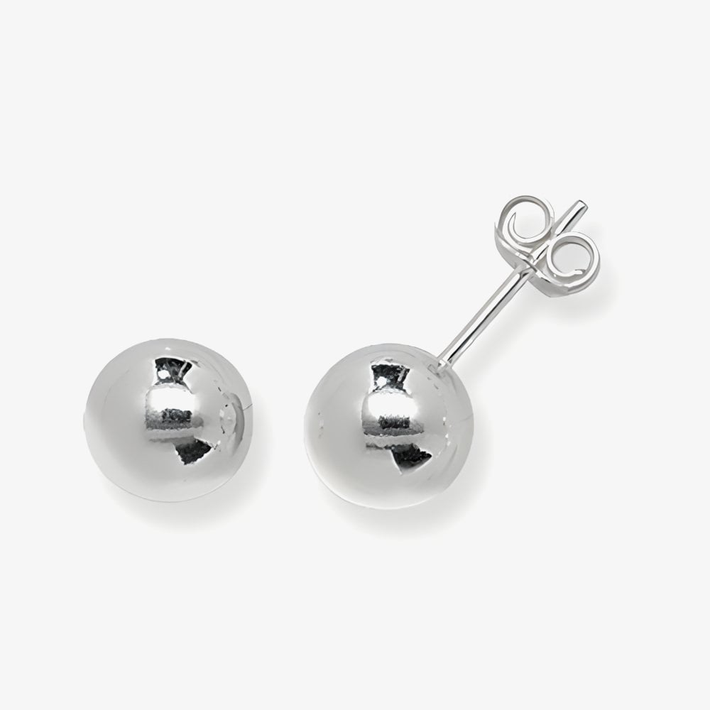 Fashionista Silver Sterling Silver 8mm Ball Stud Earrings G5515
