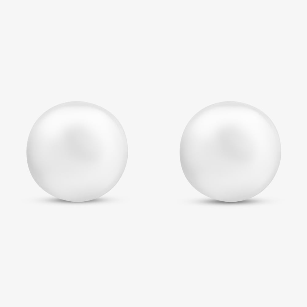 Fashionista Silver Silver 6mm Ball Stud Earrings SBE6 (BK)