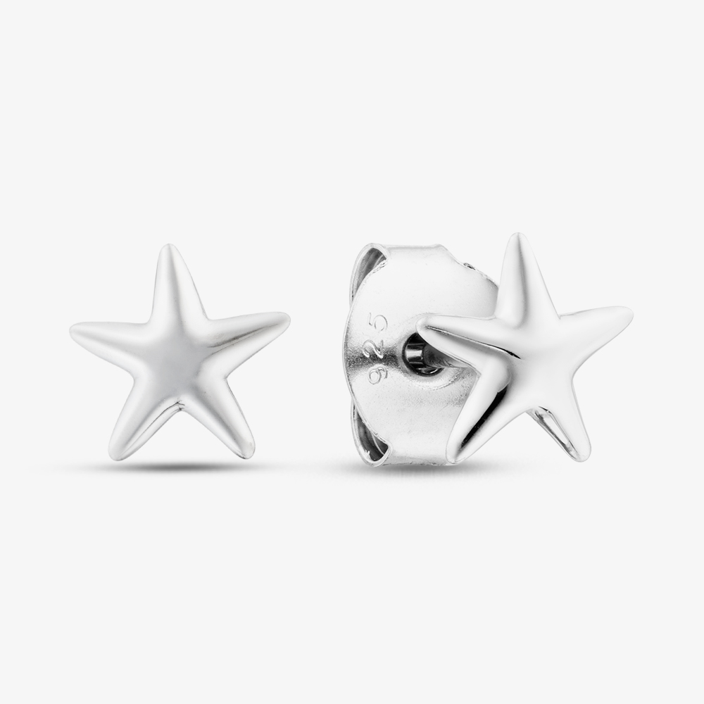 Fashionista Silver Sterling Silver Star Stud Earrings CEC3827XX0000R1