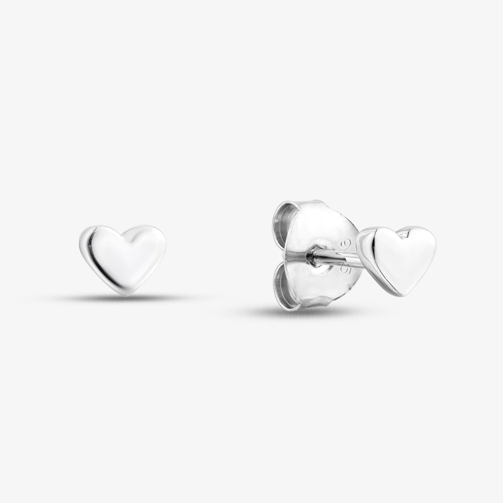 Fashionista Silver Sterling Silver Mini Heart Stud Earrings CEC3801XX0000R1