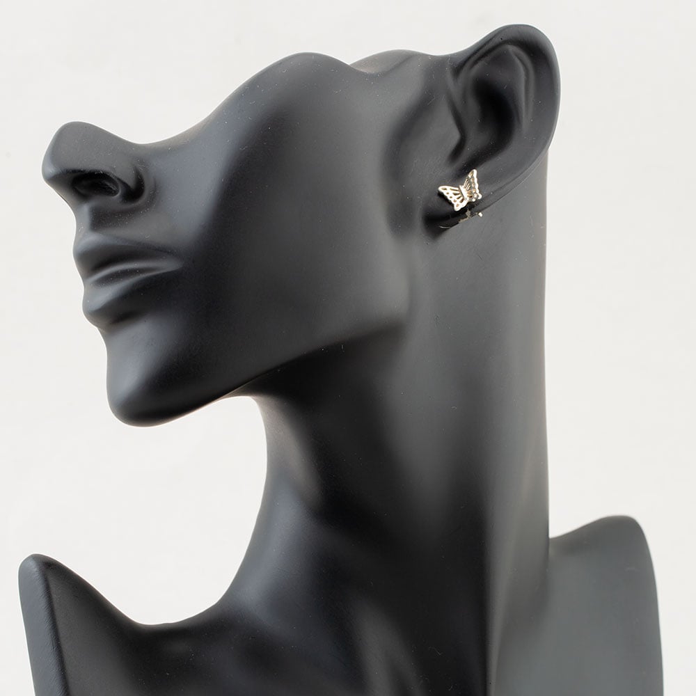 Silver Cut Out Butterfly Stud Earrings 8.55.5279