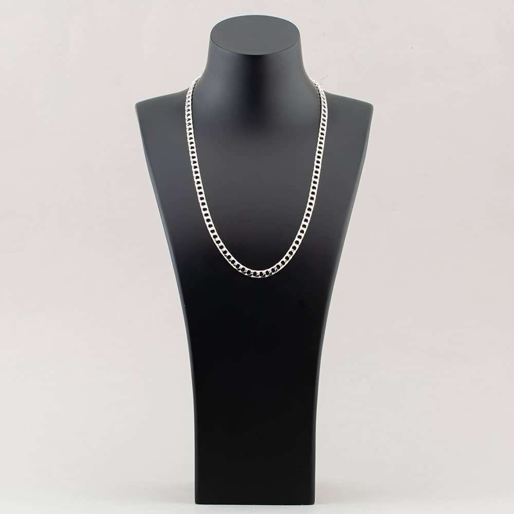 Sterling Silver 22 Inch Flat Square Curb Chain 8.13.4456