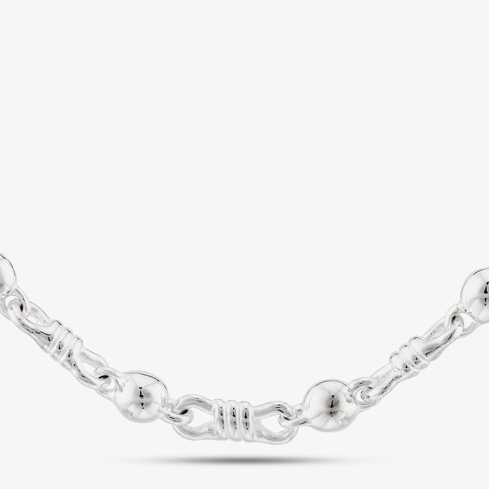 Argentium Silver 18 Inch Ball And Knot Chain ARG-943026-18