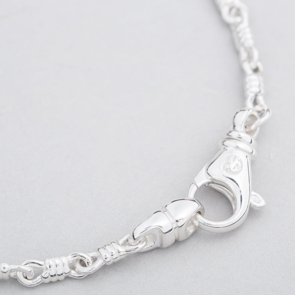 Argentium Silver 7.7 Inch Fancy Chain Bracelet ARG-943025-7.7