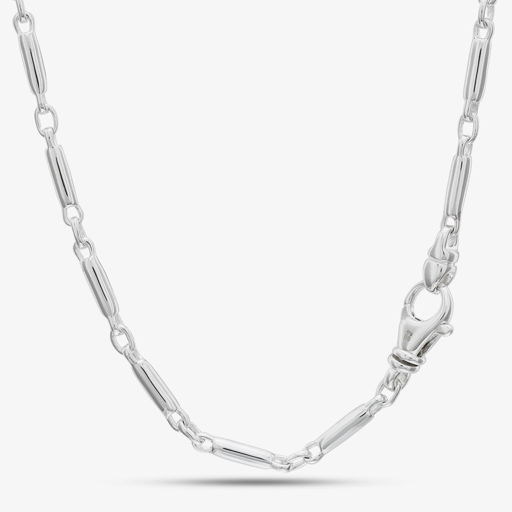 Argentium Silver 18 Inch Tube Bar Chain ARG-943014-18