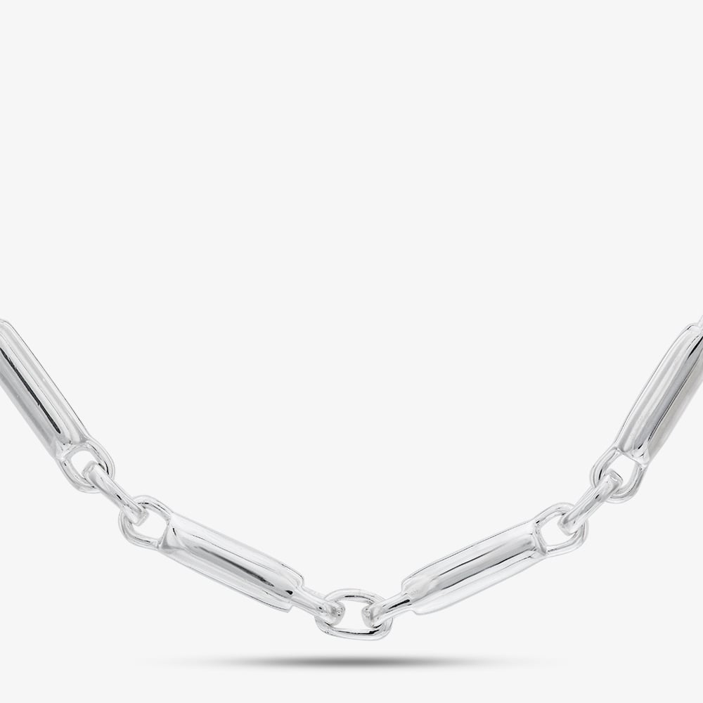 Argentium Silver 18 Inch Tube Bar Chain ARG-943014-18