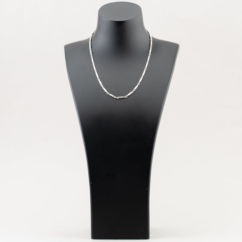 Argentium Silver 18 Inch Tube Bar Chain ARG-943014-18