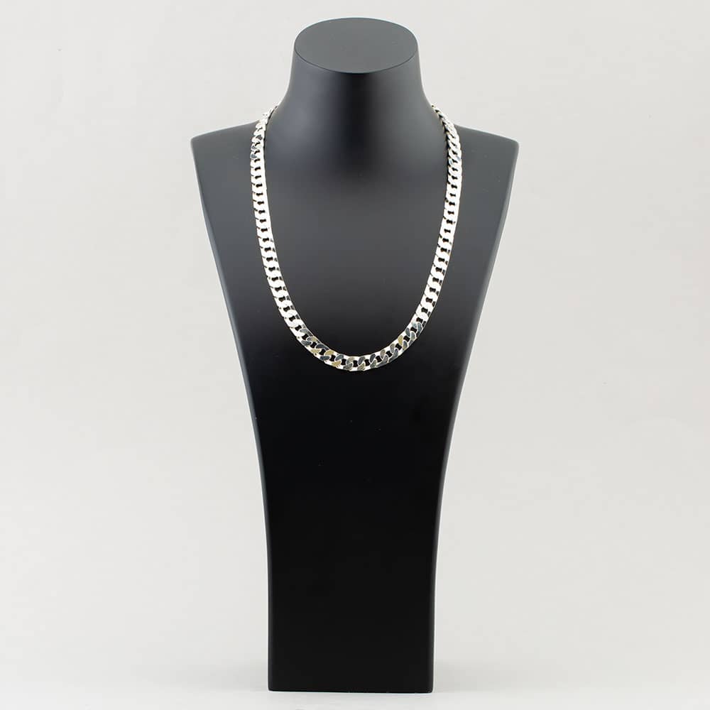 Sterling Silver 22 Inch Flat Square Heavy Curb Necklace 8.13.7026