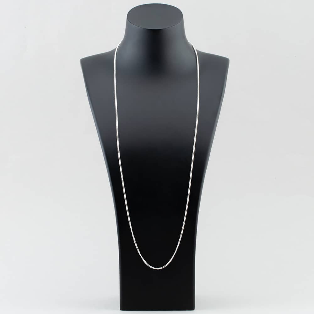 Silver 32 Inch Fine Curb Chain GK-N2517