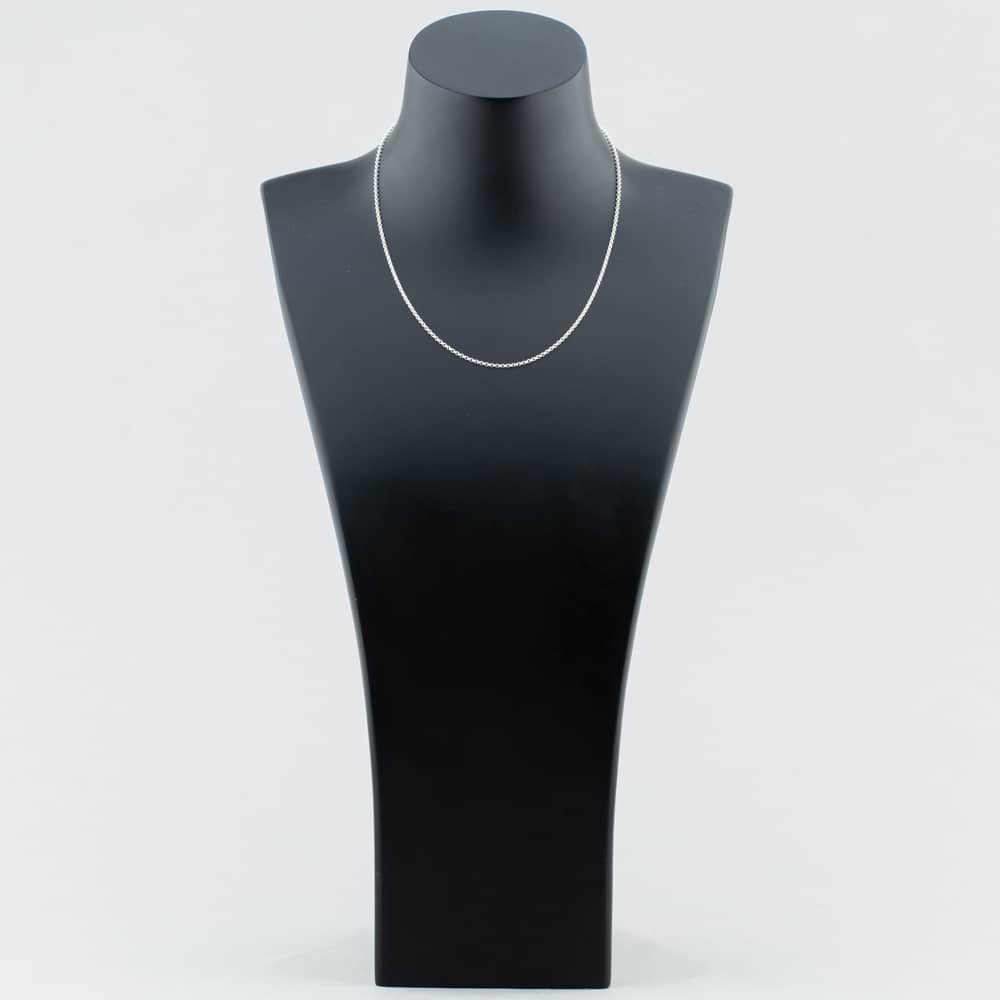 Silver 16 Inch Fine Round Belcher Chain N458