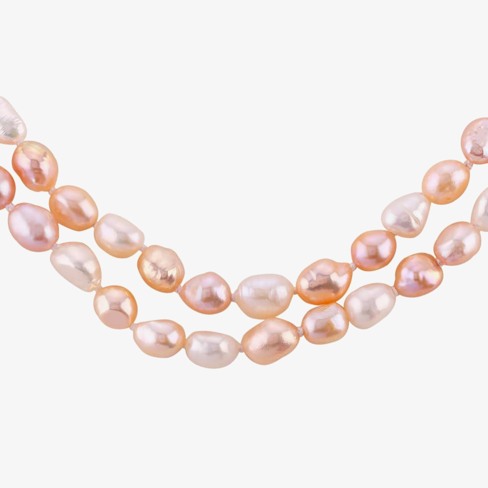 Product photograph of Multicolour Pearl Two Row 63 Inch Rope Necklace Pow70131fw from The Jewel Hut