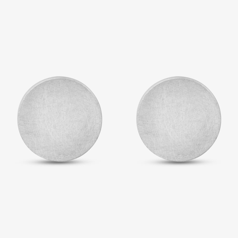 Bourne and Wilde Stainless Steel Round Plain Stud Earrings OSE-689S