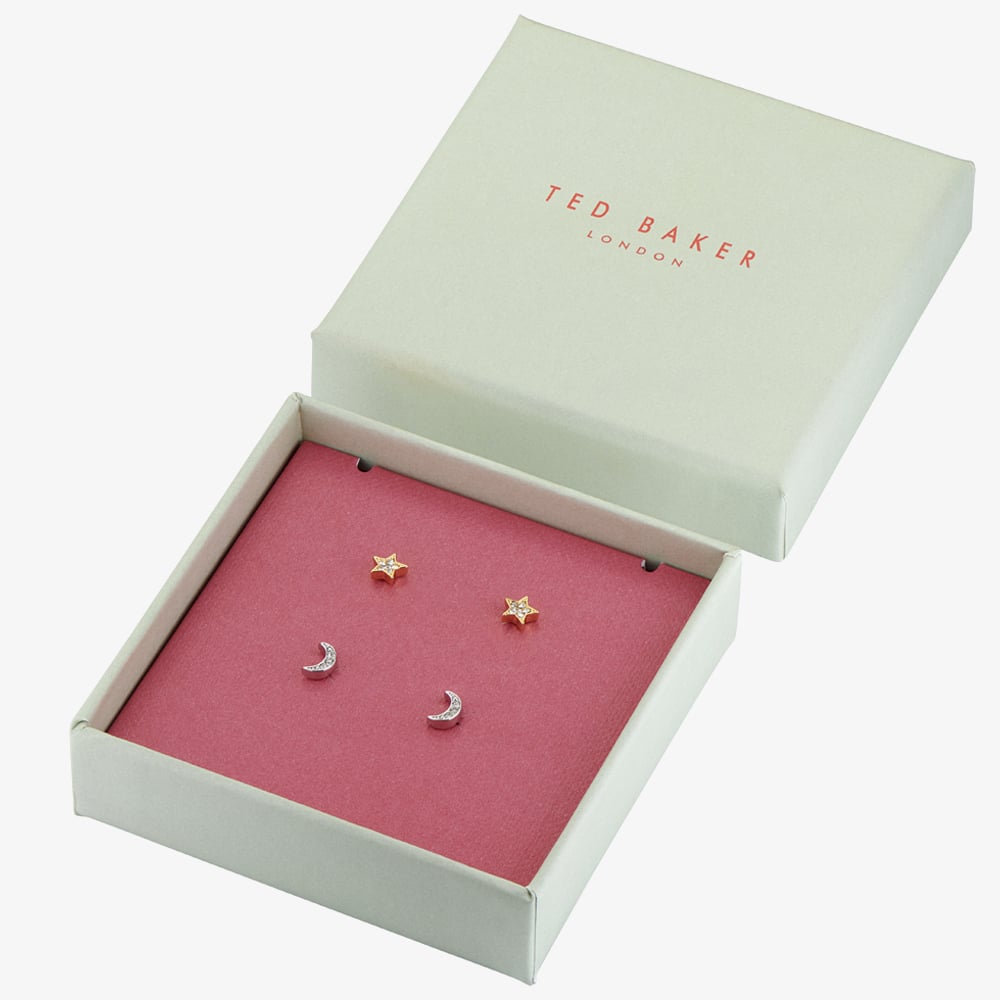Ted Baker MELANYY Celestial Moon & Star Stud Earring Set TBJ3164-23-02