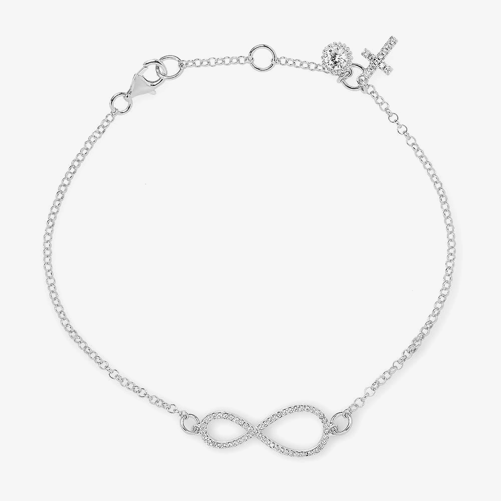 Rosa Lea Pave Infinity Bracelet AE-950632HA-1