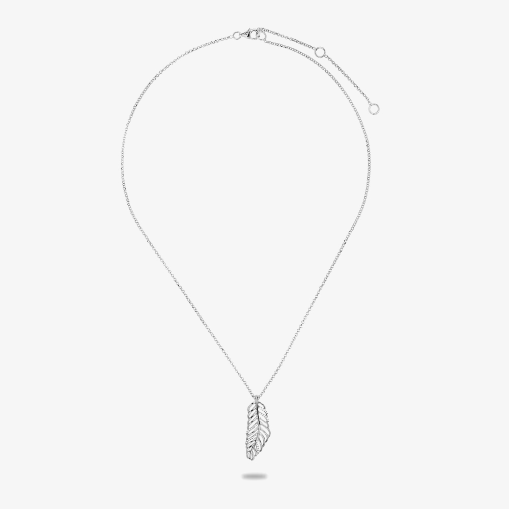Rosa Lea Pave Large Leaf Pendant AE-950732NA