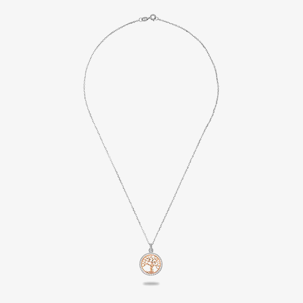 Rosa Lea Pave Tree Of Life Pendant BJ-P2989CRG0.5M