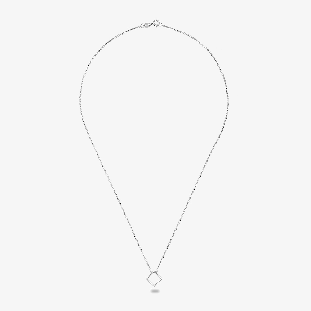 Rosa Lea Pave Square Necklace AM-2THB009204