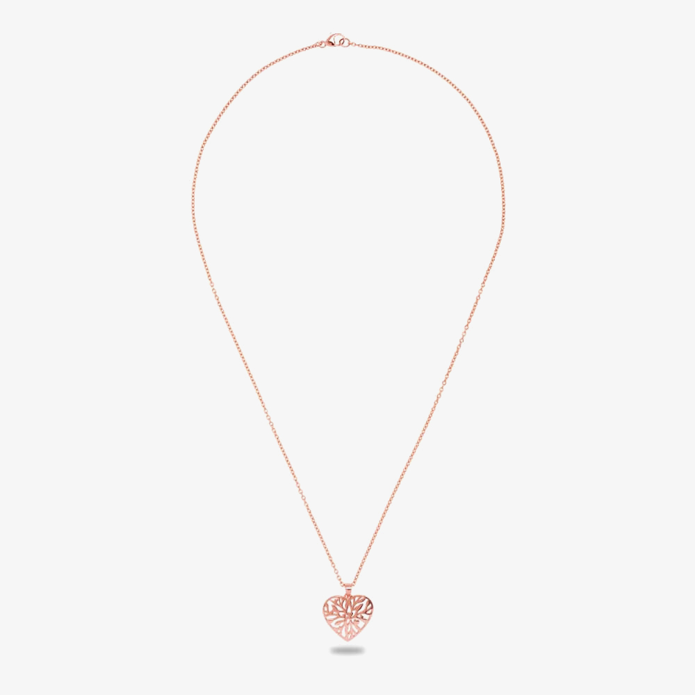 Rosa Lea Open Leaves Heart Necklace AM-2THB010506