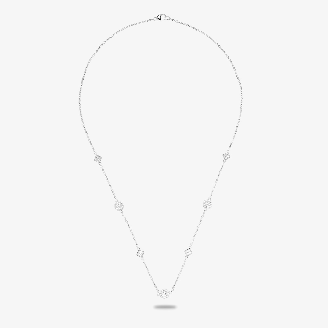 Rosa Lea Pave Squares & Circles Necklace AM-2THB017804