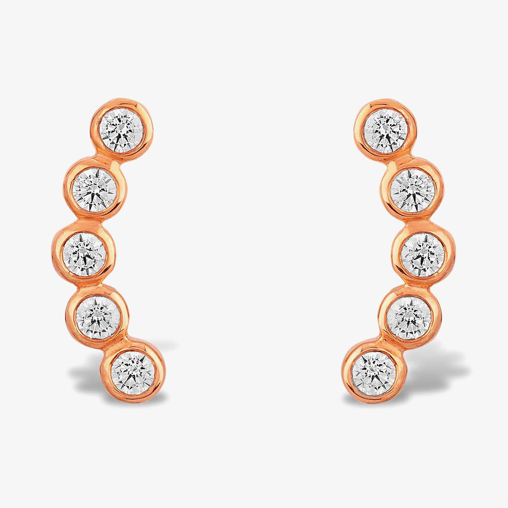 Rosa Lea Bubble Curved Earrings BJ-E2690CRRG0.5M