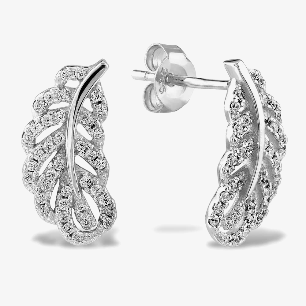 Rosa Lea Pave Leaf Jewellery Set AE-950732NA & AE-950730EA
