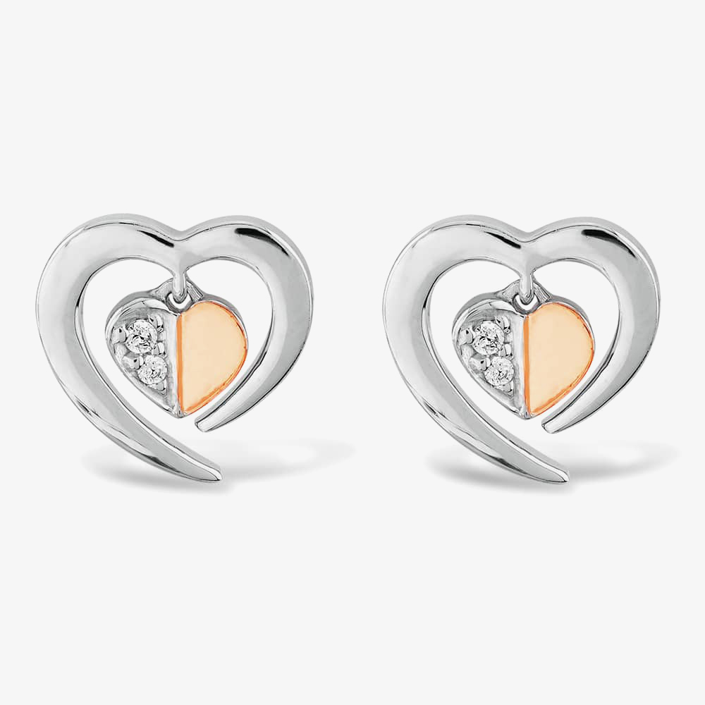 Rosa Lea Floating Heart Stud Earrings BJ-E3247CRG0.5