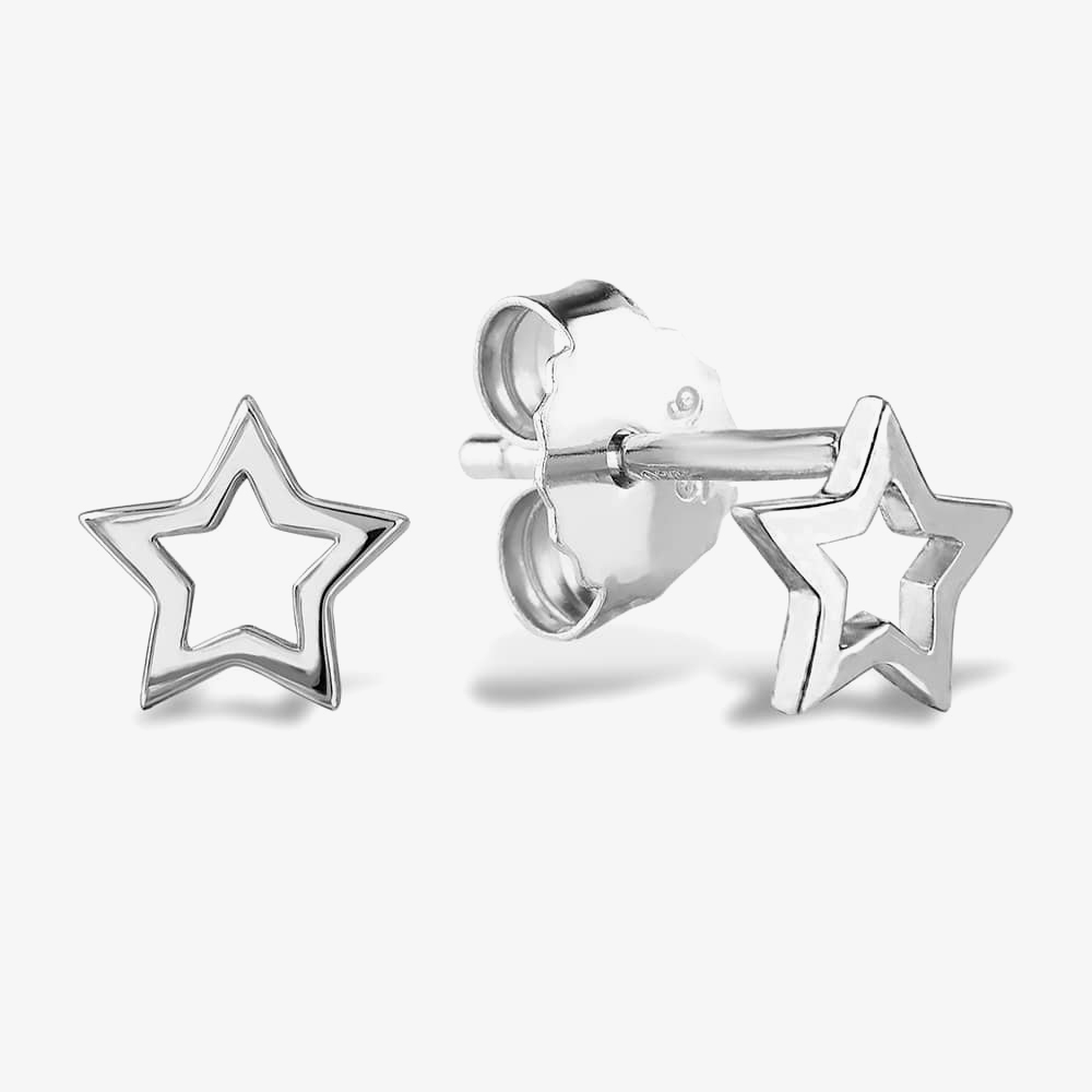 Rosa Lea Open Star Stud Earrings AM-2THB010904