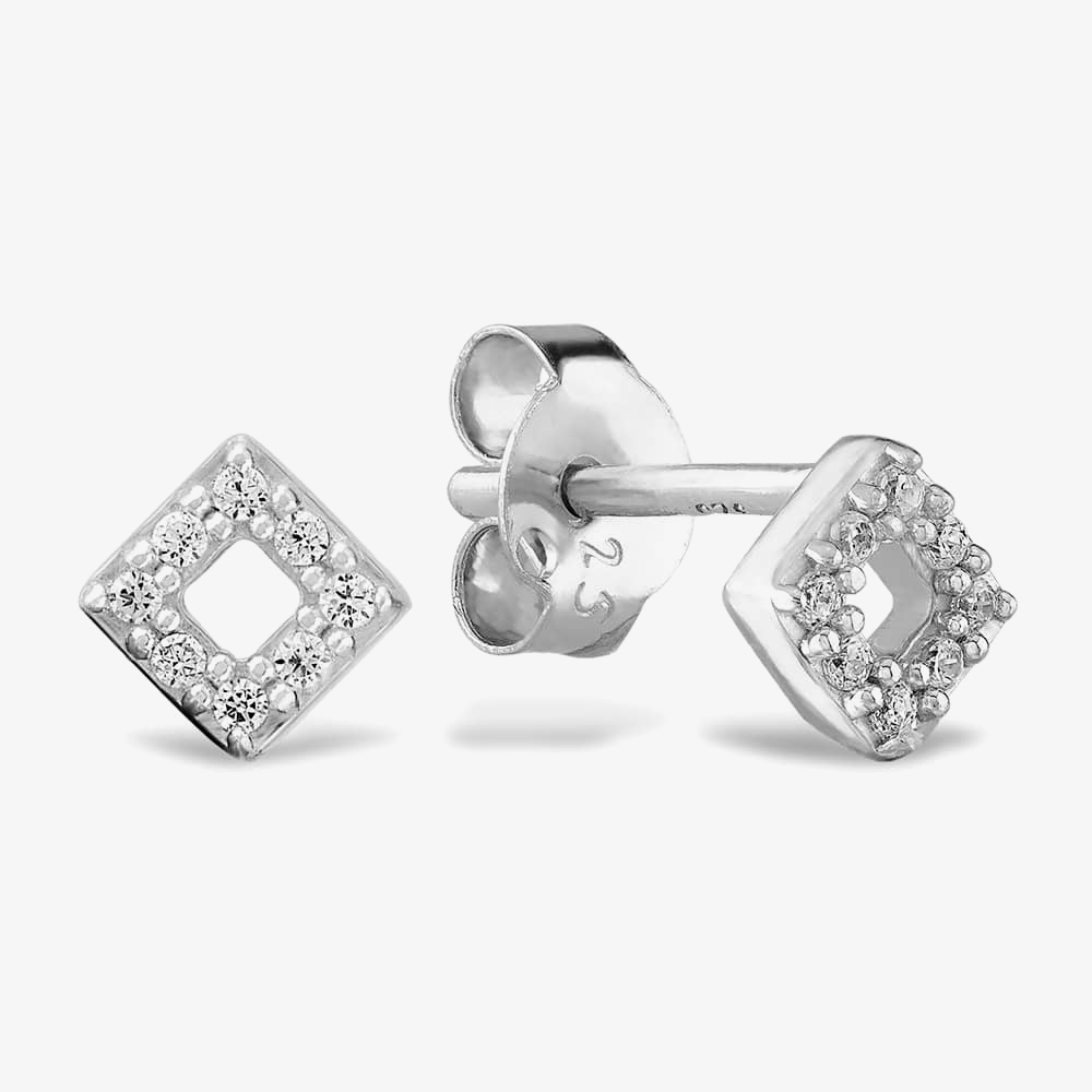 Rosa Lea Pave Square Stud Earrings AM-2THB009104