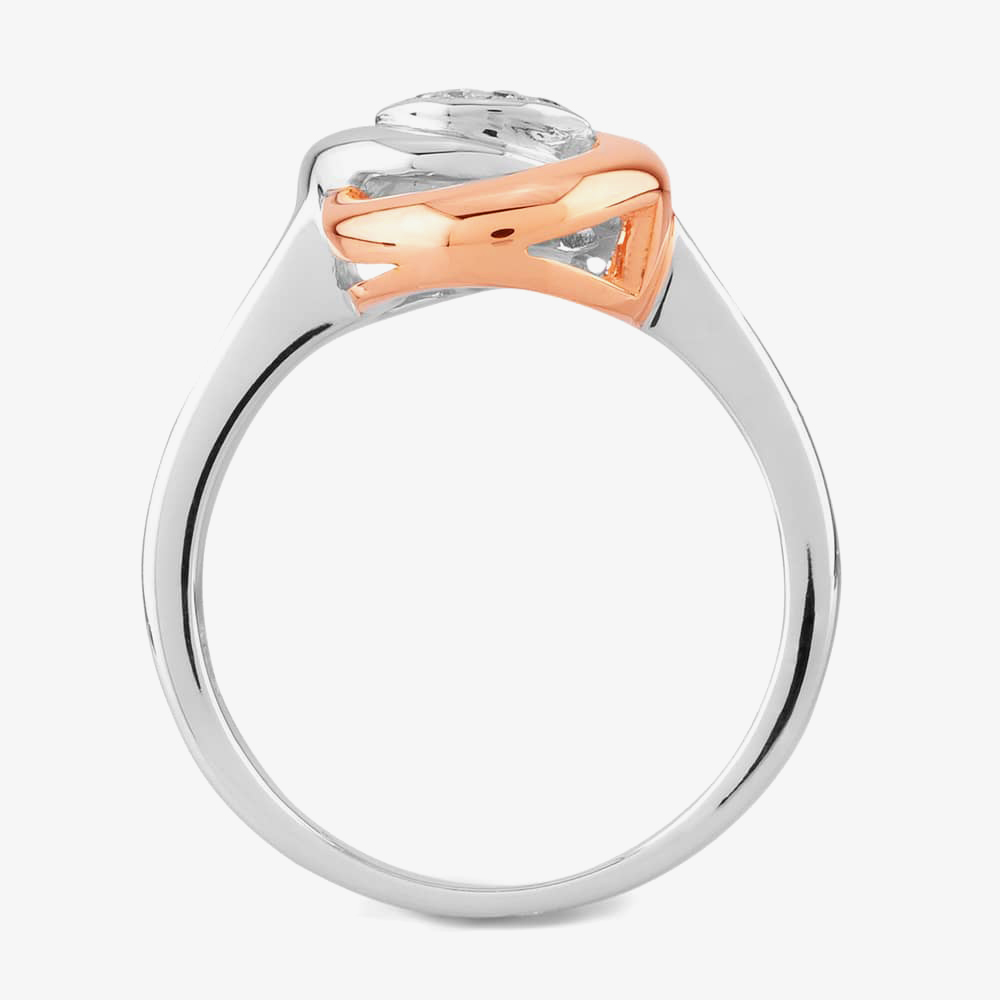 Rosa Lea Pave Intertwined Rings Band BJ-R2745CRG0.5M
