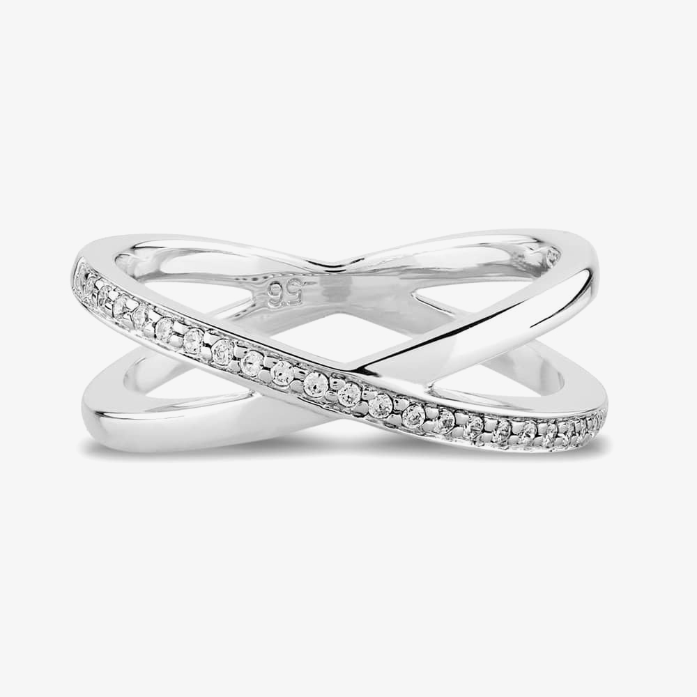 Rosa Lea Double Crossover Half-Eternity Ring BJ-R2786C