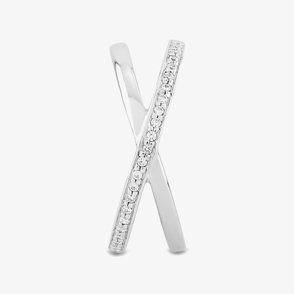 Rosa Lea Double Crossover Half-Eternity Ring BJ-R2786C