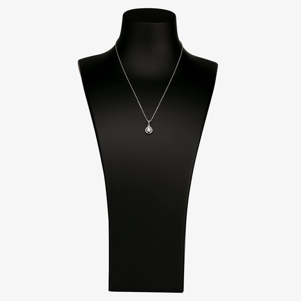 Silver Cubic Zirconia Teardrop Pendant and Earring Set E612208+P612484