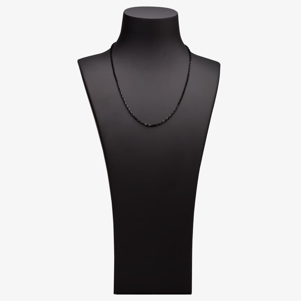 Thomas Henry Black Stainless Steel Square Belcher Link Chain USS-706B2.0